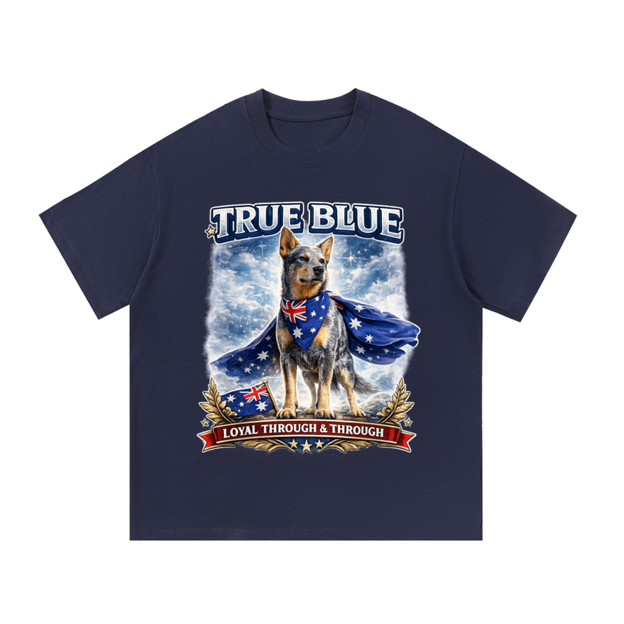 True Blue Aussie Dog Heavyweight Unisex Cotton T-Shirt
