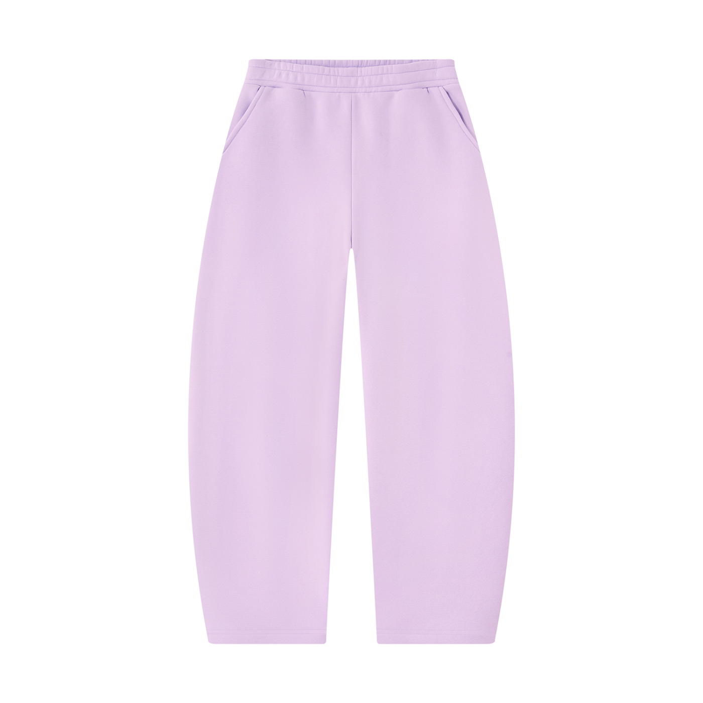 Unisex barrel-leg sweatpants in light purple