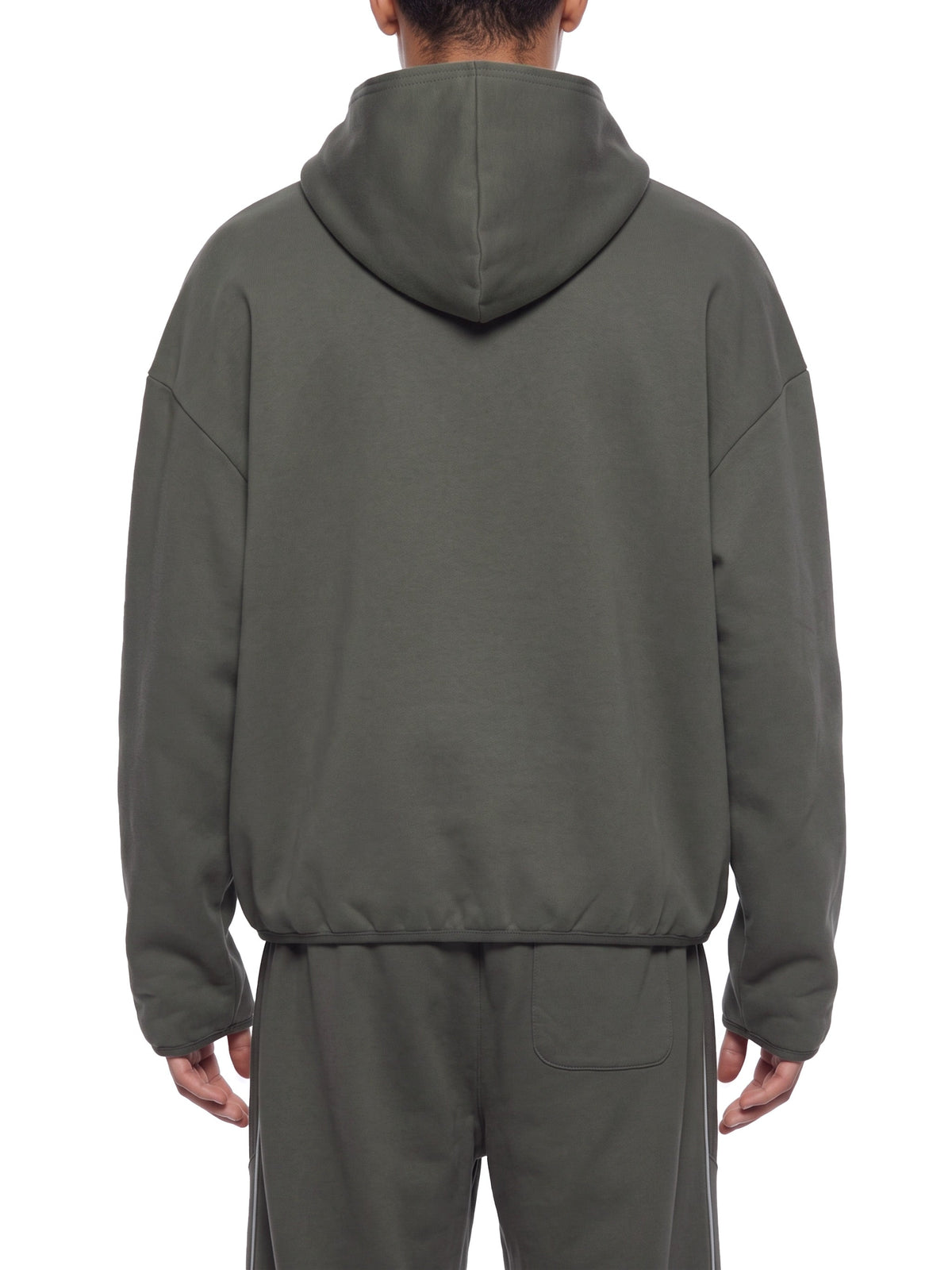 Unisex Boxy Piping Fleece Hoodie
