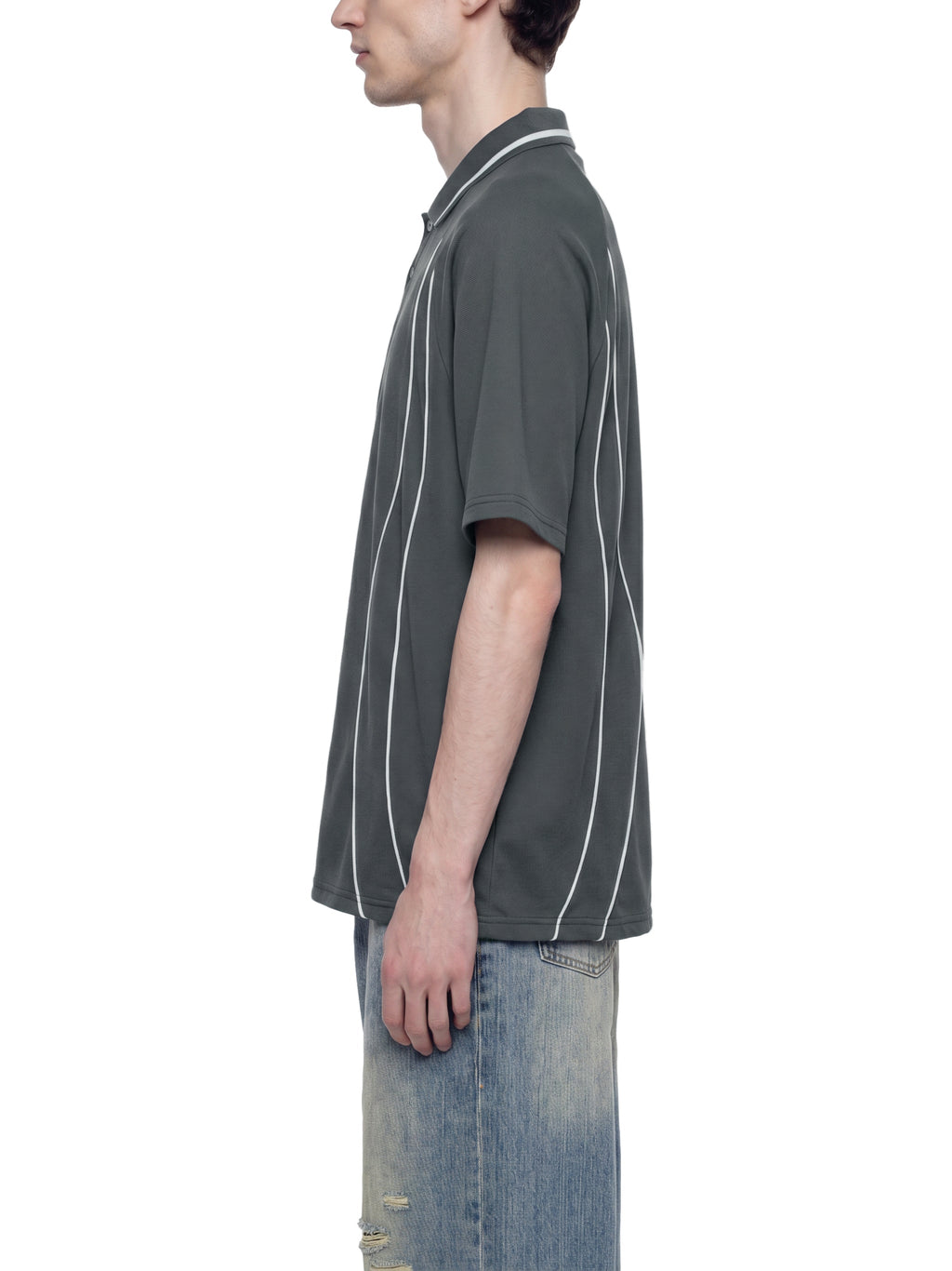 Unisex Raglan Piping Polo Shirt