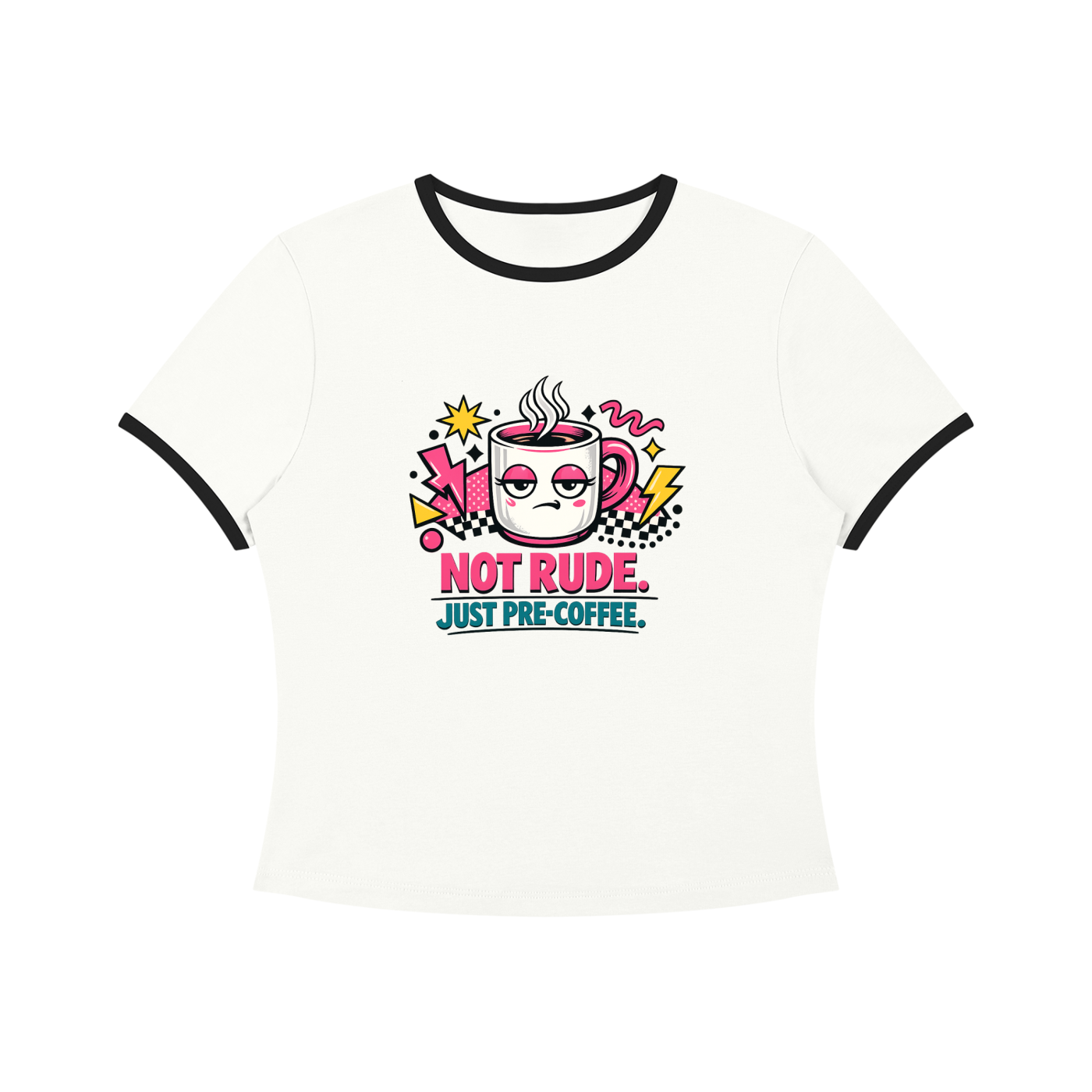 Not Rude Women’s Colour Block Crop T-Shirt