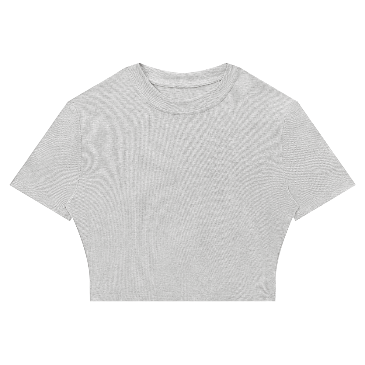 Women's Slim Ribbed Crop T-Shirt