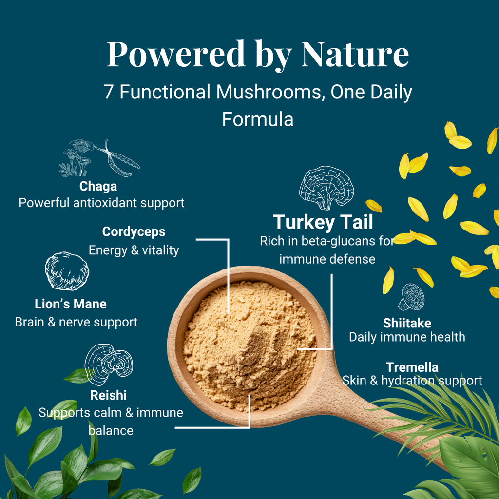 Vital 7 Organic Mushrooms Blend+ Ergothioneine For Dog and Cat