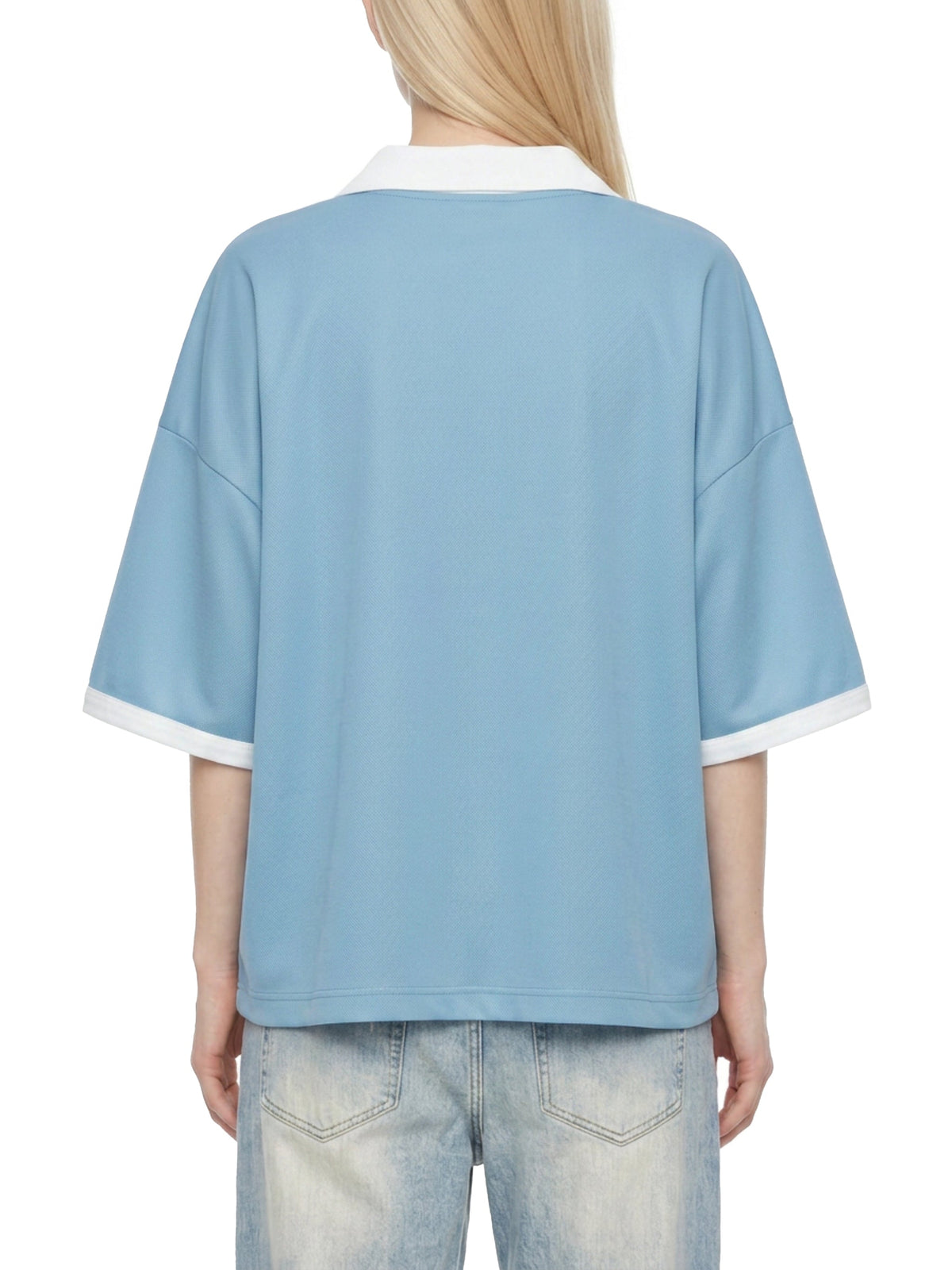 Unisex Collared Piping Boxy Soccer Jersey