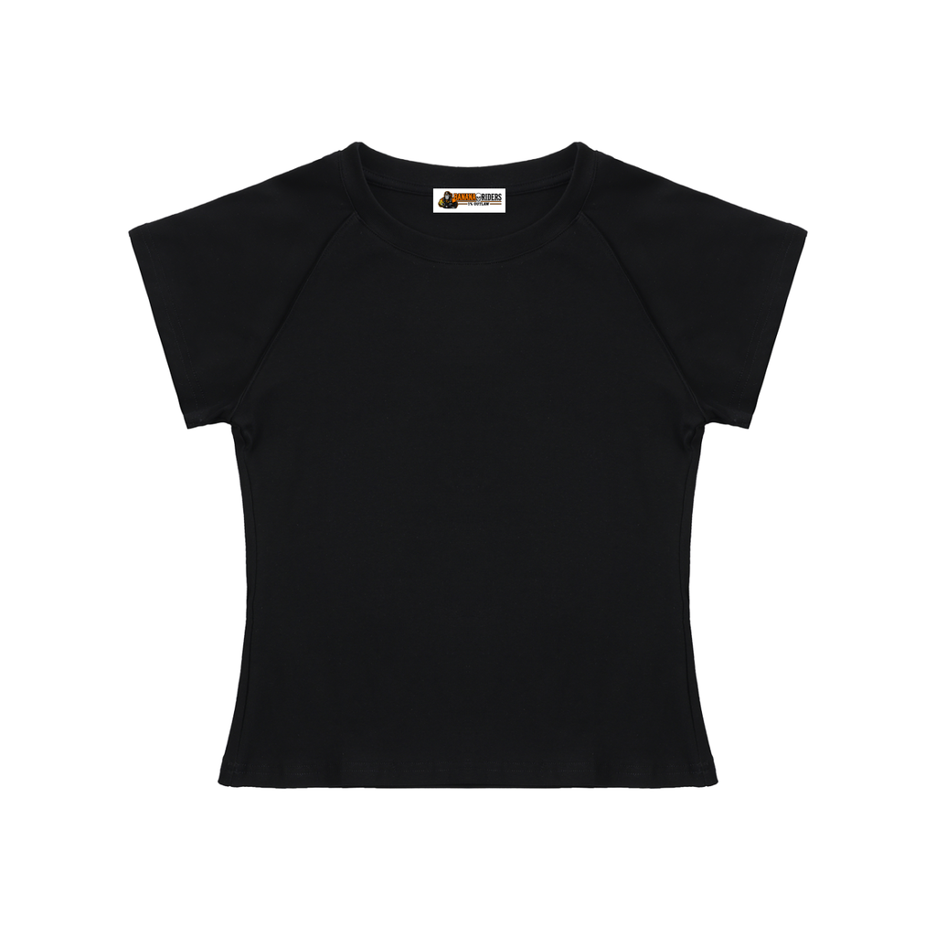 Solid Color Raglan Sleeve Crop Top