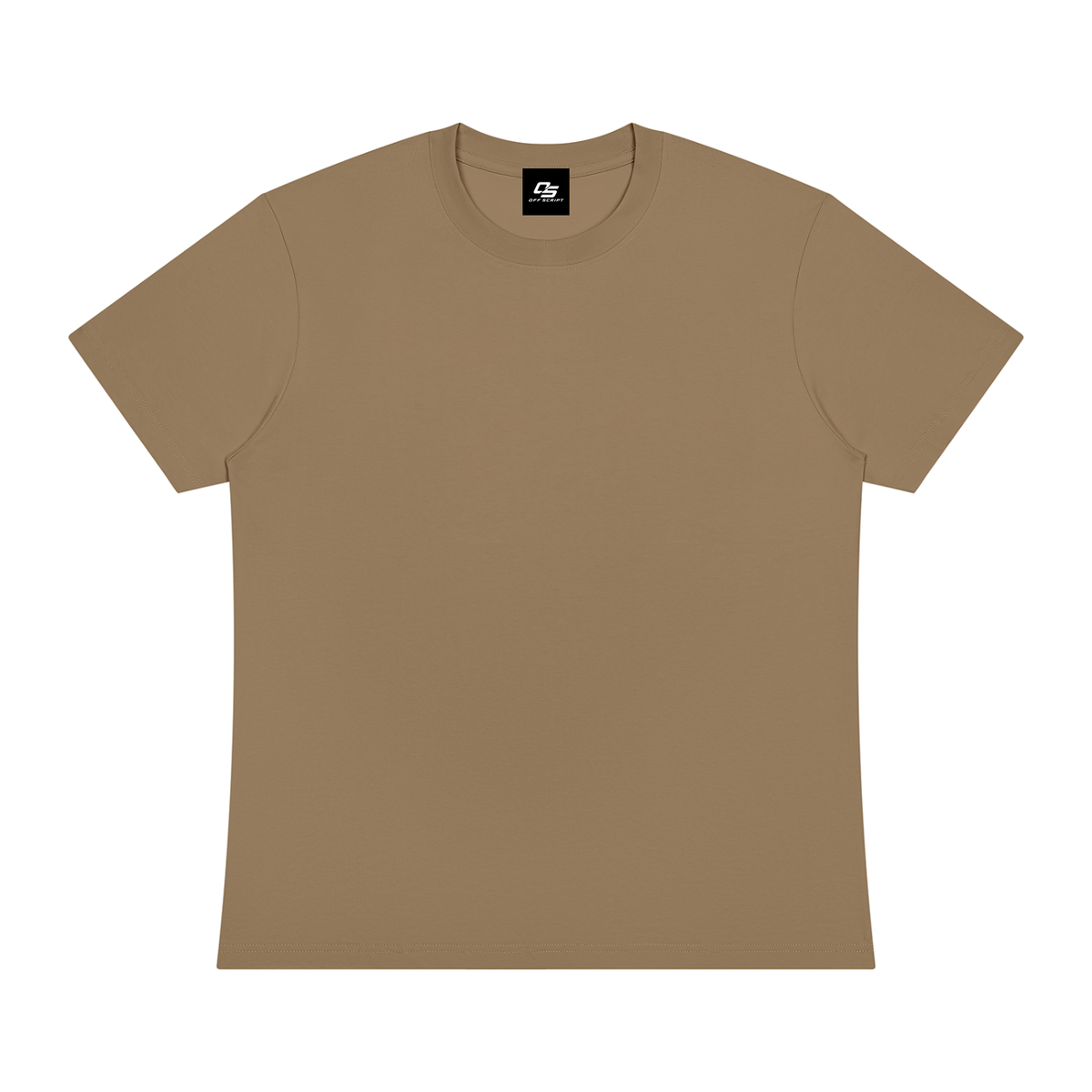 Off Script Sorona Crewneck T-Shirt - Khaki front view