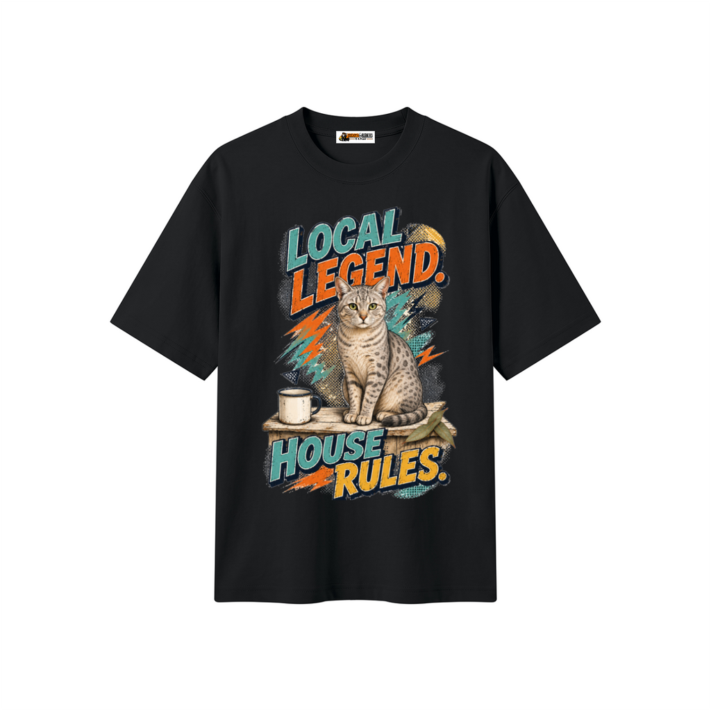 Local Legend House Rules Unisex Heavyweight Oversized T-Shirt