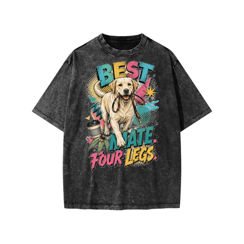 Best Mate Four Legs Snow Washed Kids' T-Shirt