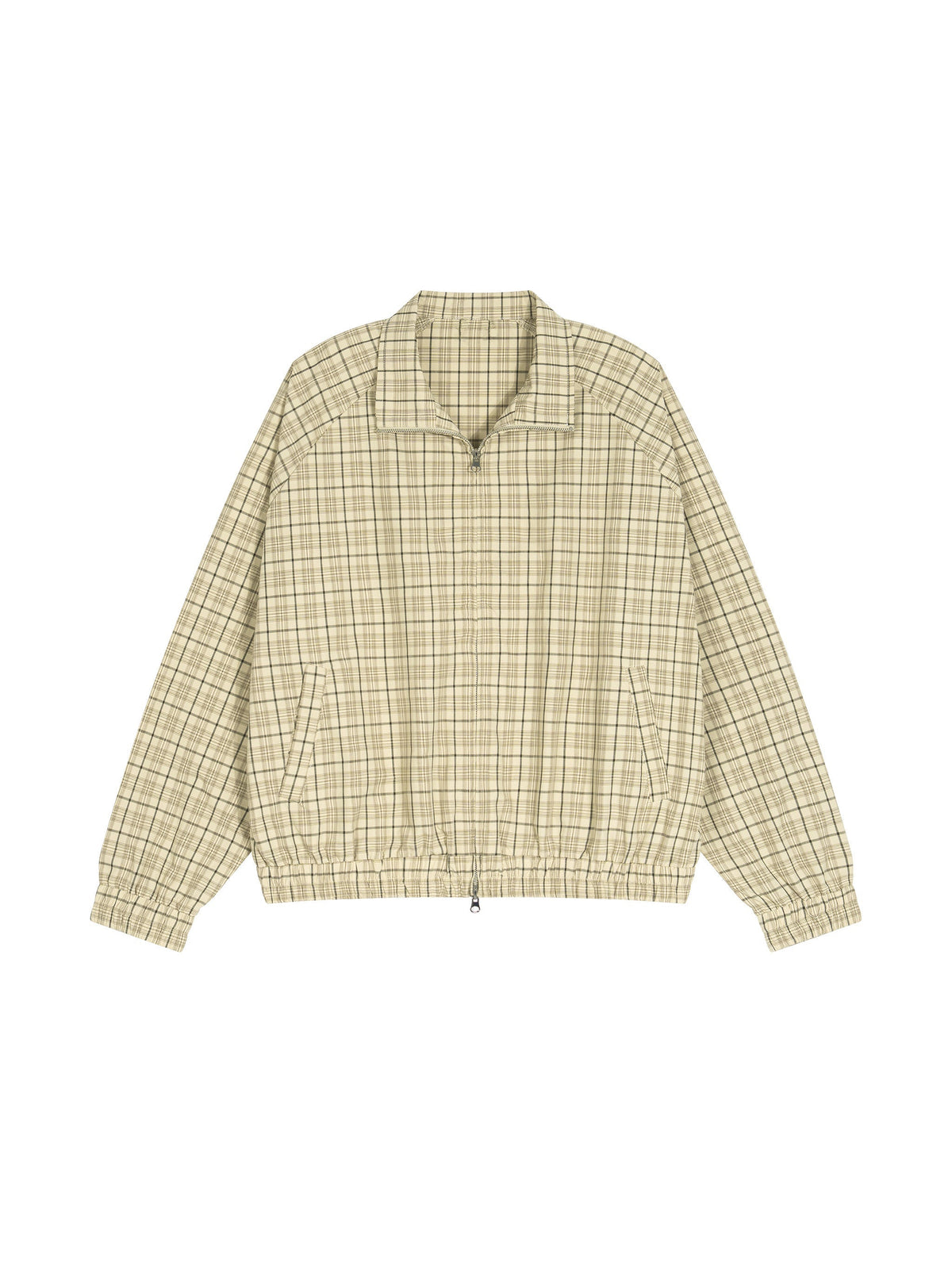 Unisex Plaid Full-Zip Track Jacket