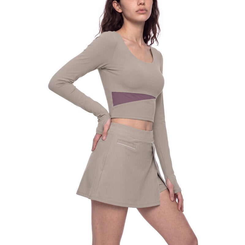 Women's Panelled Long Sleeve Yoga T-Shirt