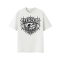 Off Script Gothic Skull Front-Print Vintage Wash Distressed T-Shirt