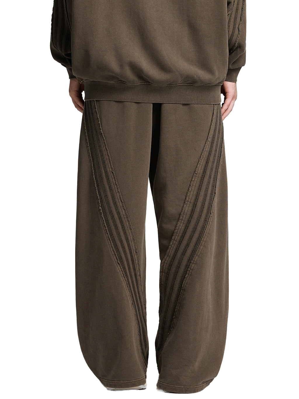 Snow Washed Tape Raw-Edge Sweatpants