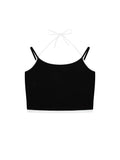 Contrast Binding Halter Tank Top