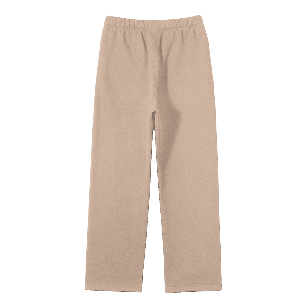 Unisex Solid Colour Fleece Straight-Leg Pants