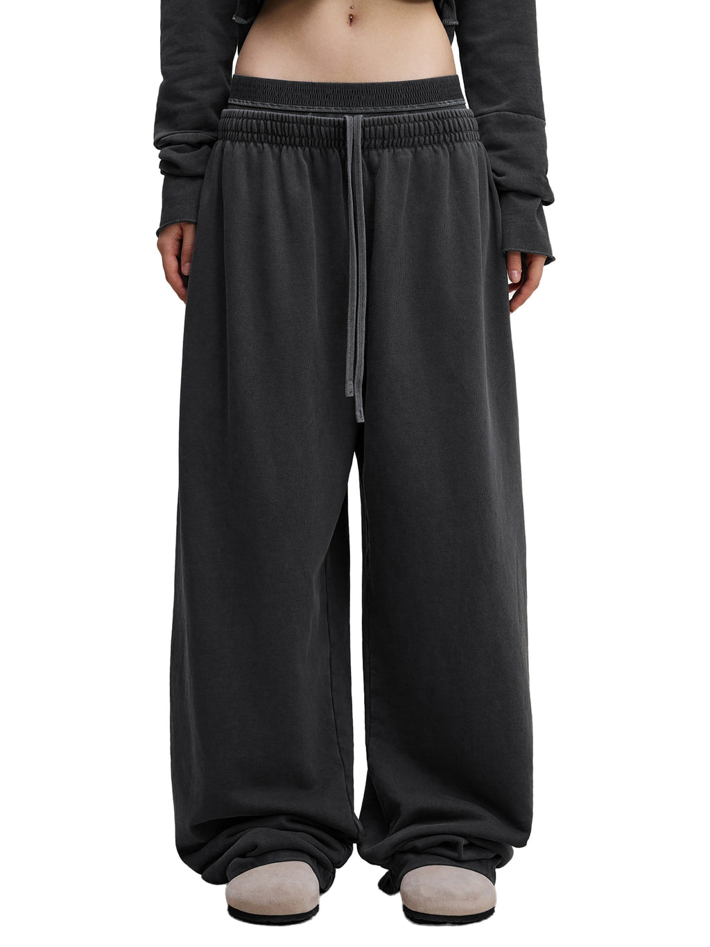 Women’s Vintage-Washed Straight-Leg Sweatpants