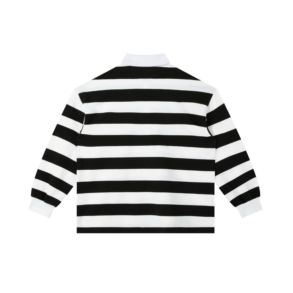 Color Block Stripe Polo Shirt