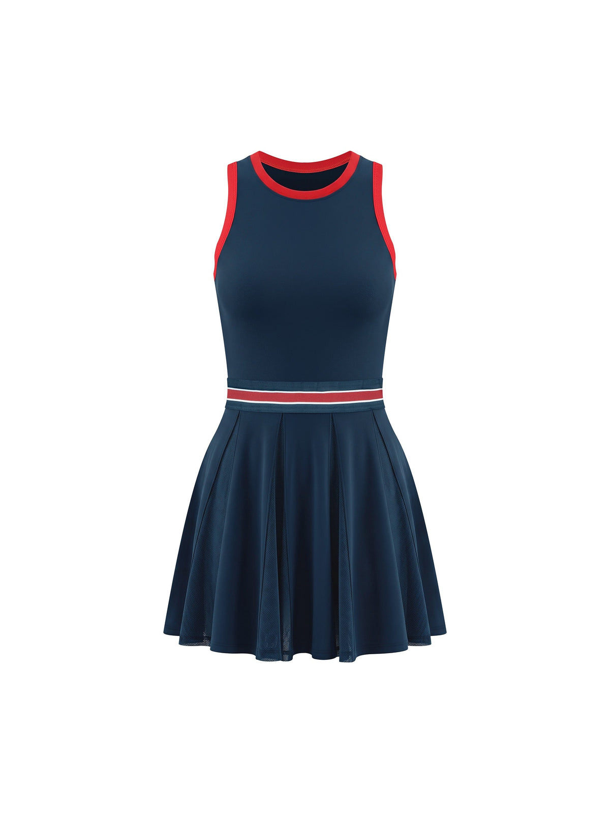 Women’s Color Block A-Line Sleeveless Dress