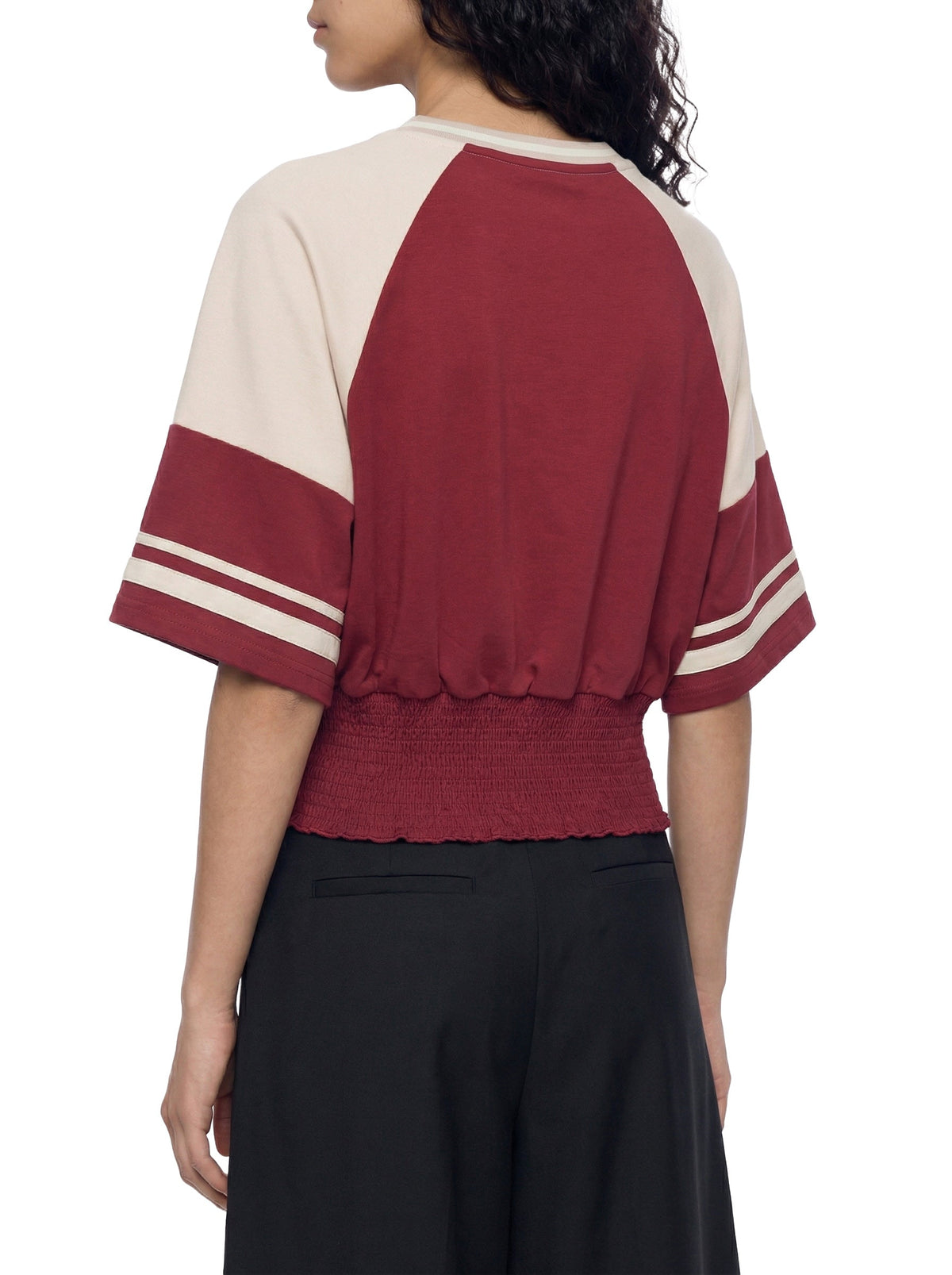 Women's Color Block Ruched T-Shirt