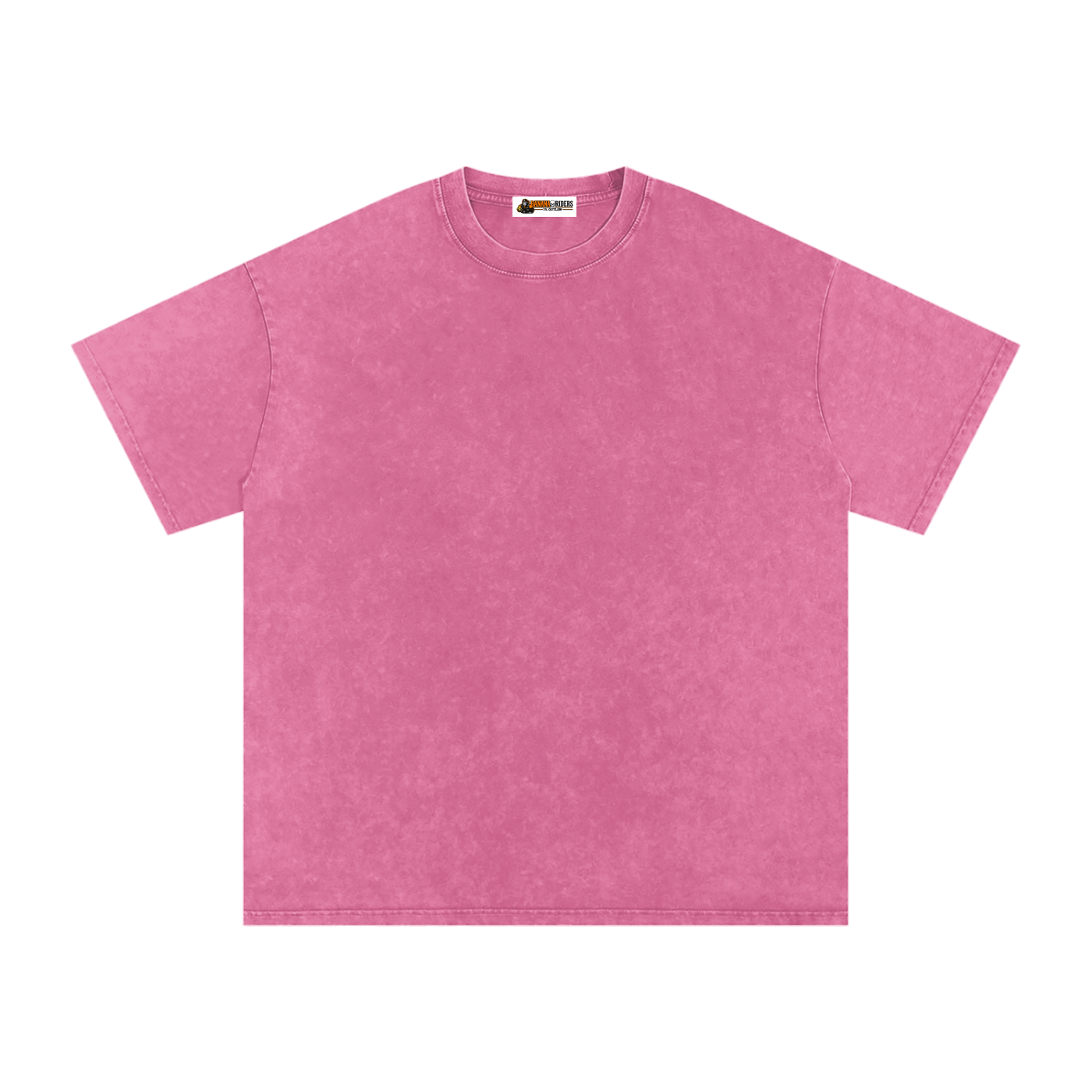 Rose Red Snow-Washed Oversized Cotton T-Shirt – front view