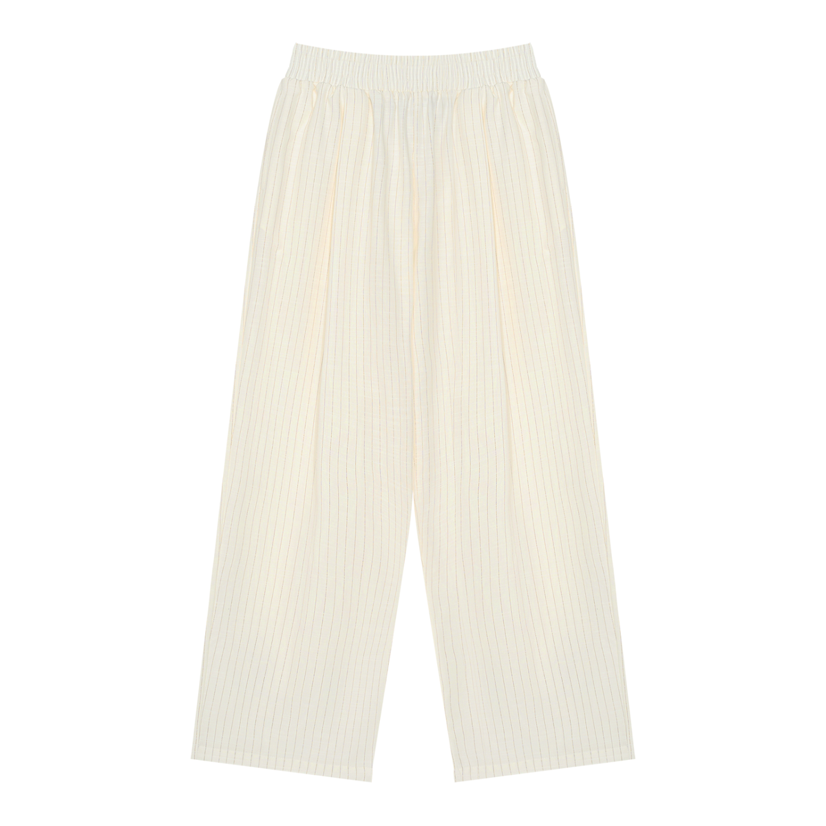 Unisex Striped Pleated Pants