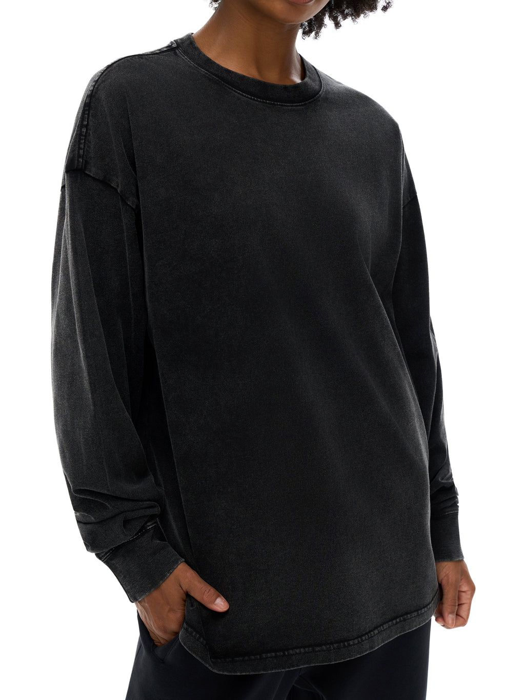 Acid Wash Oversize Long Sleeve T-Shirt