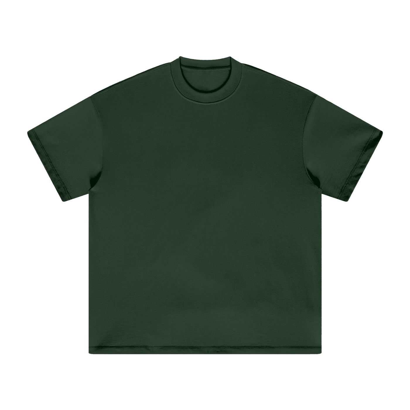 Heavyweight Earth-Tone T-Shirt in Blackish Green — front view