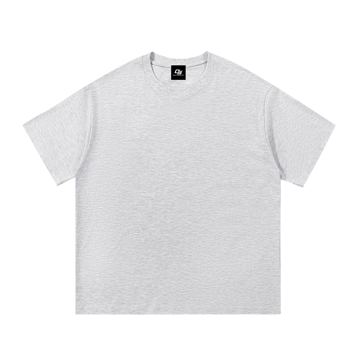 White Grey Unisex Essential Cotton T-Shirt front view
