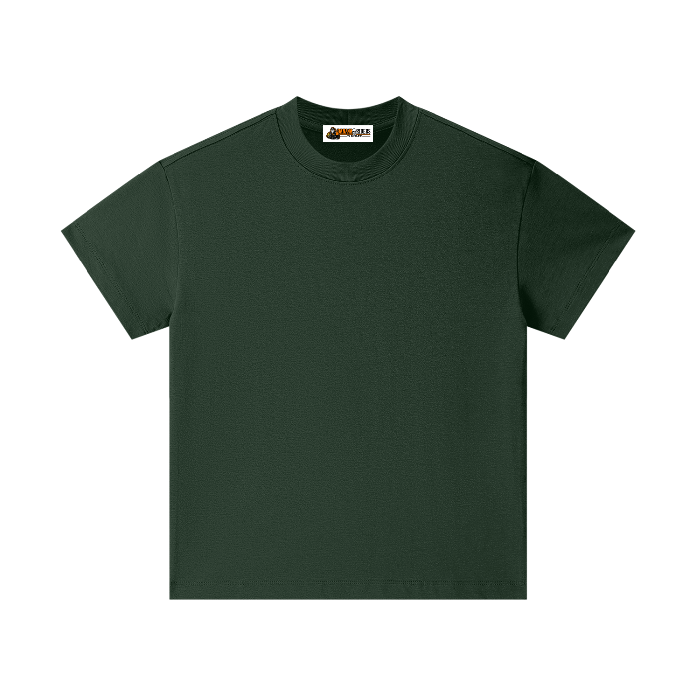 Pure cotton essential kids T-shirt in Blackish Green – front view