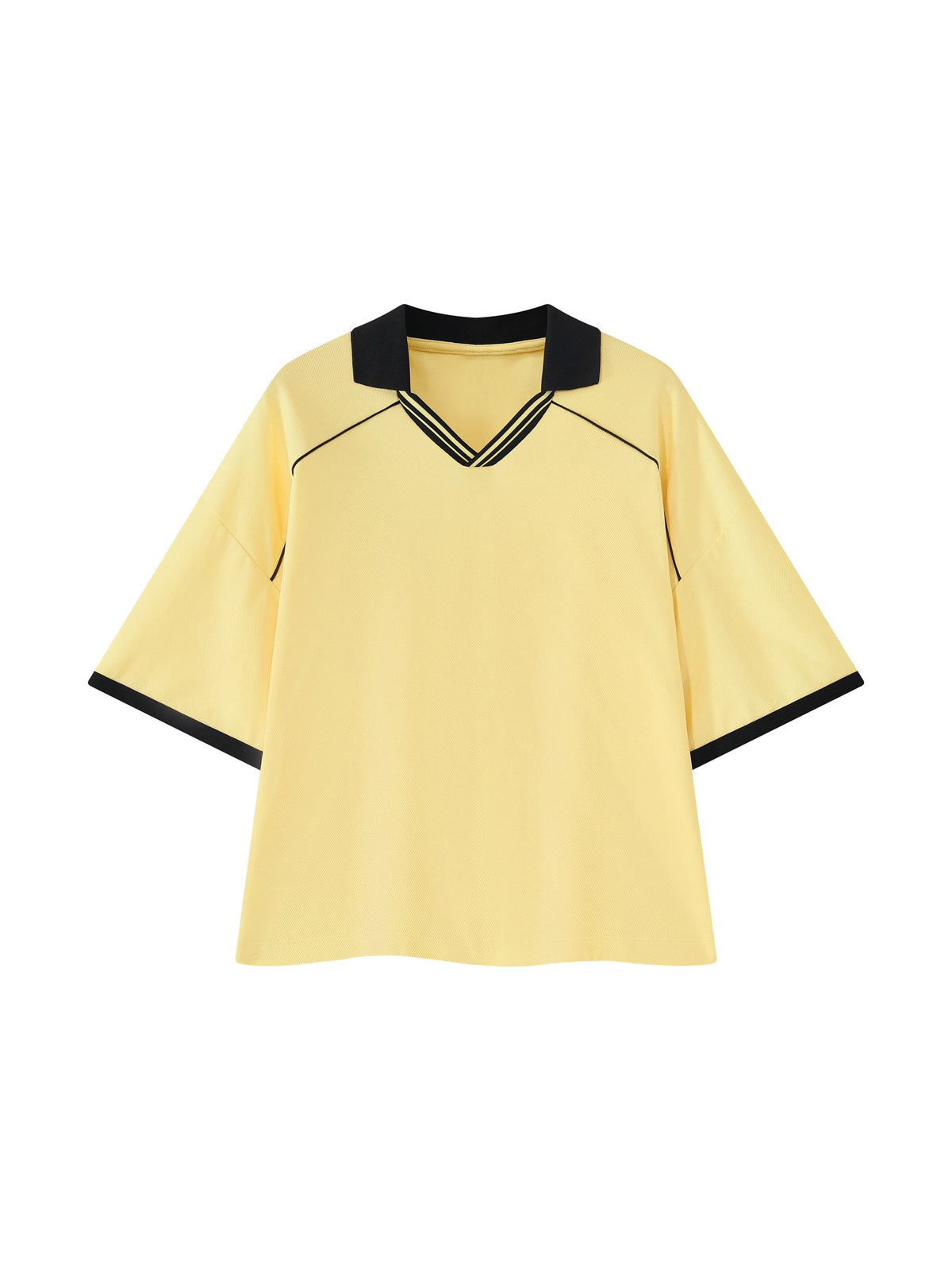 Unisex Collared Piping Boxy Soccer Jersey