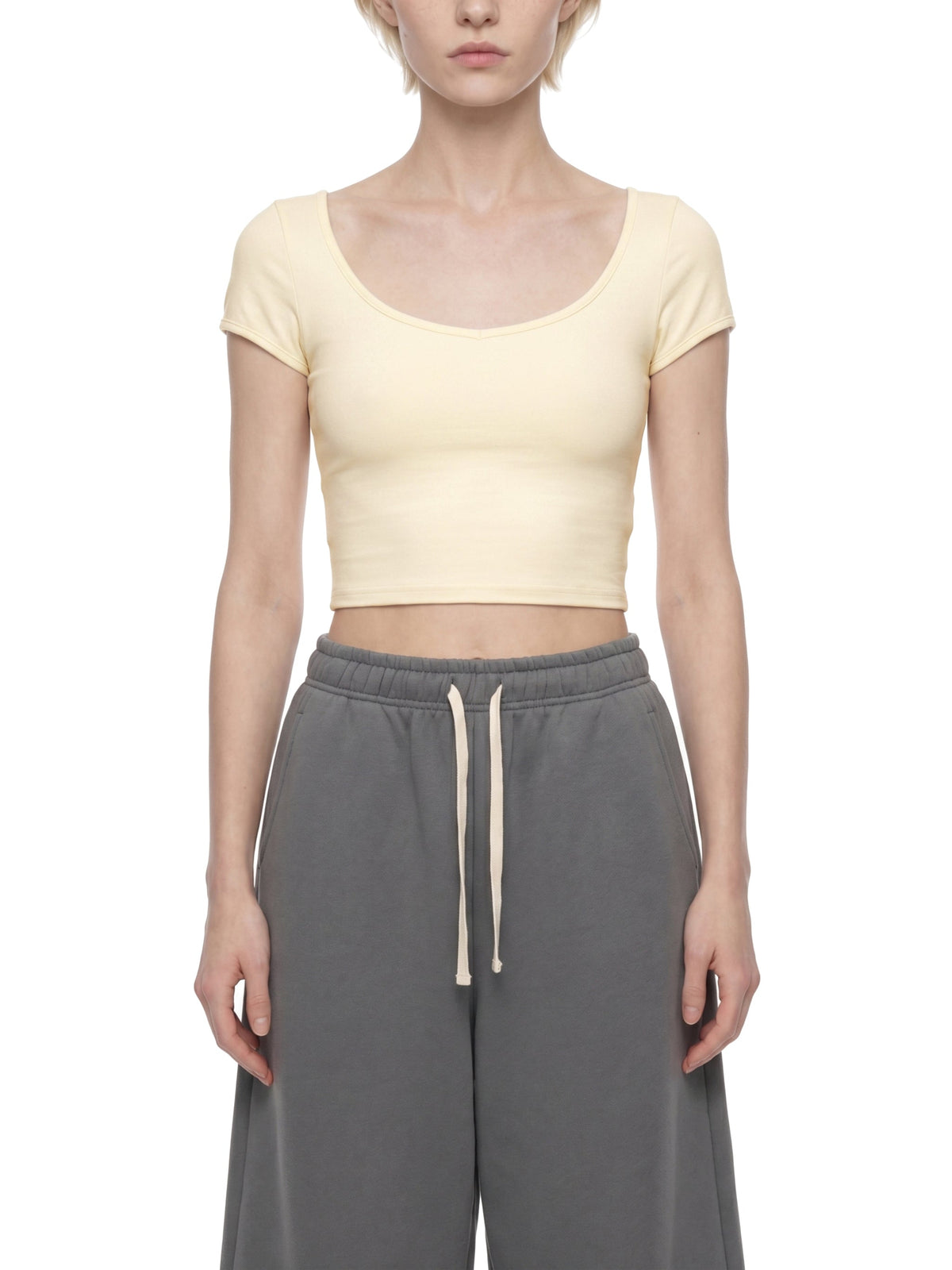Women's Slim Cap Sleeve Crop T-Shirt