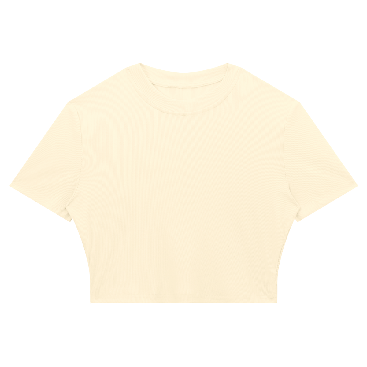 Women's Slim Ribbed Crop T-Shirt