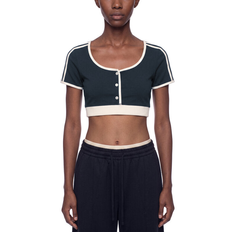 Women’s Color Block Crop T-Shirt