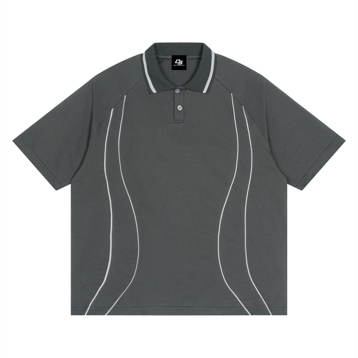 Unisex Raglan Piping Polo Shirt