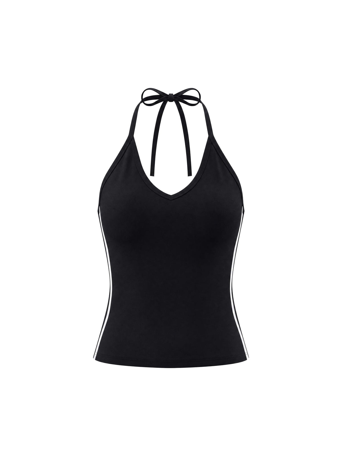 Women's Color Block Halter Crop Tank Top