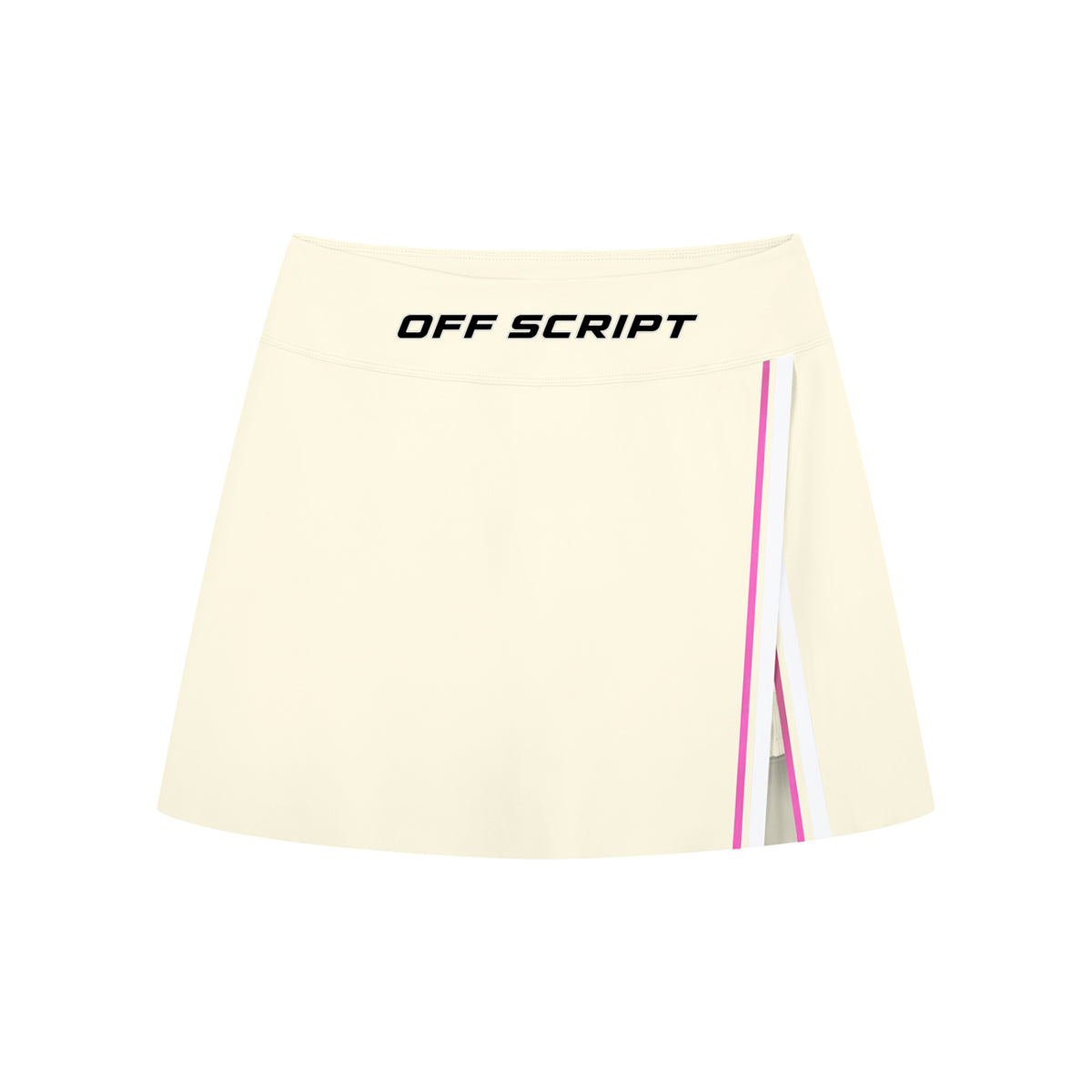 Off Script Women’s Contrast-Stripe Side-Slit A-Line Skirt
