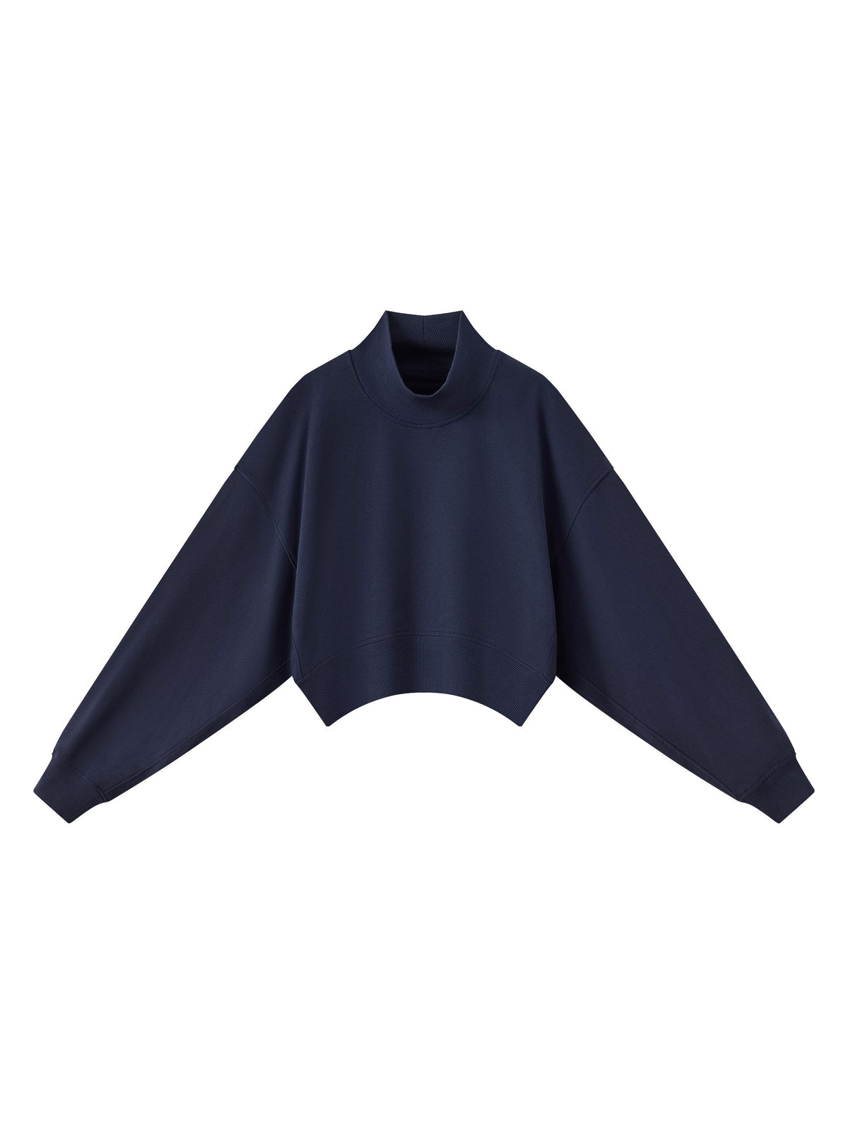 Women's Crop Mock Neck Sweatshirt