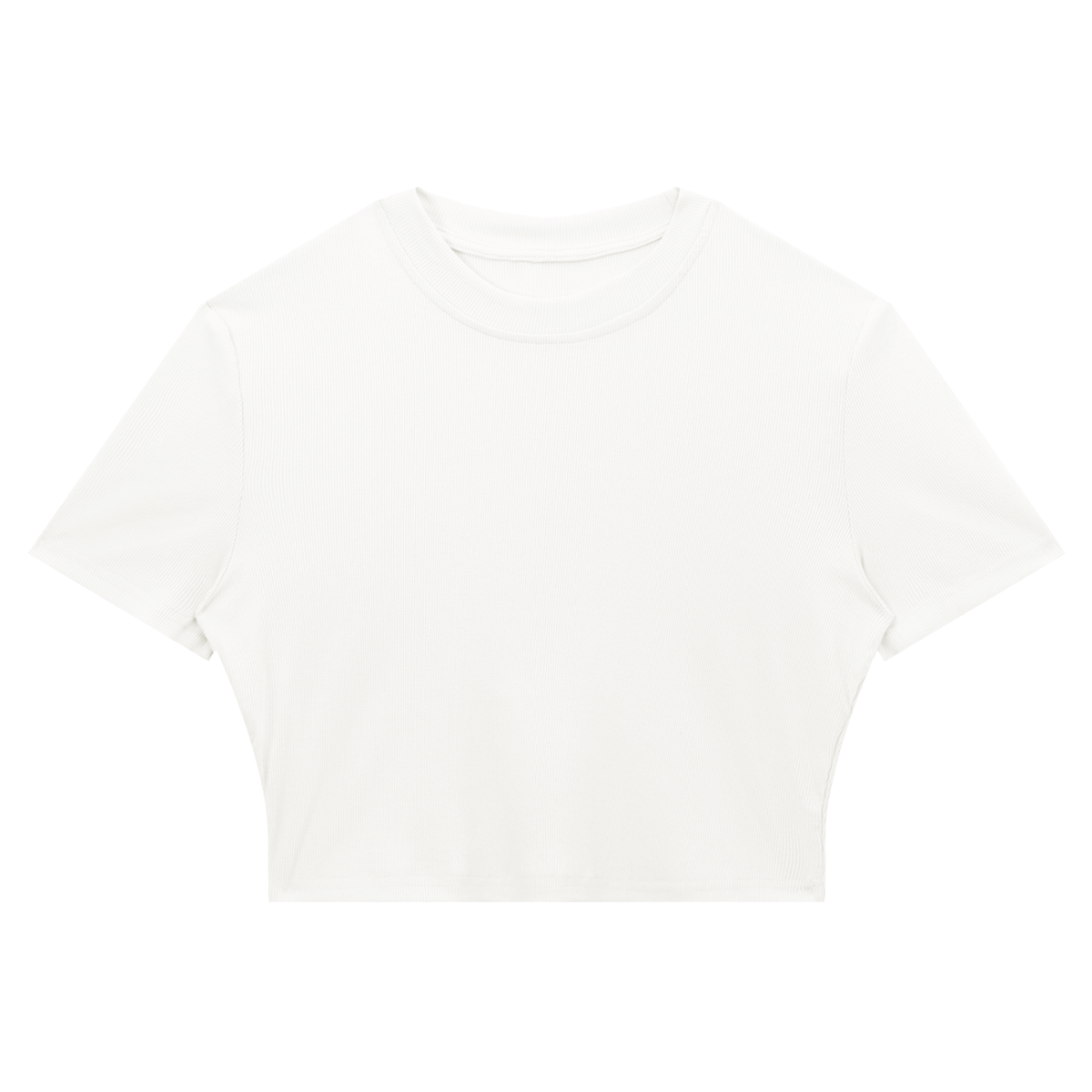 Women's Slim Ribbed Crop T-Shirt