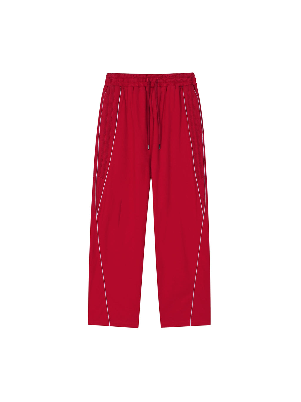 Reflective Stripe Straight-Leg Sweatpants