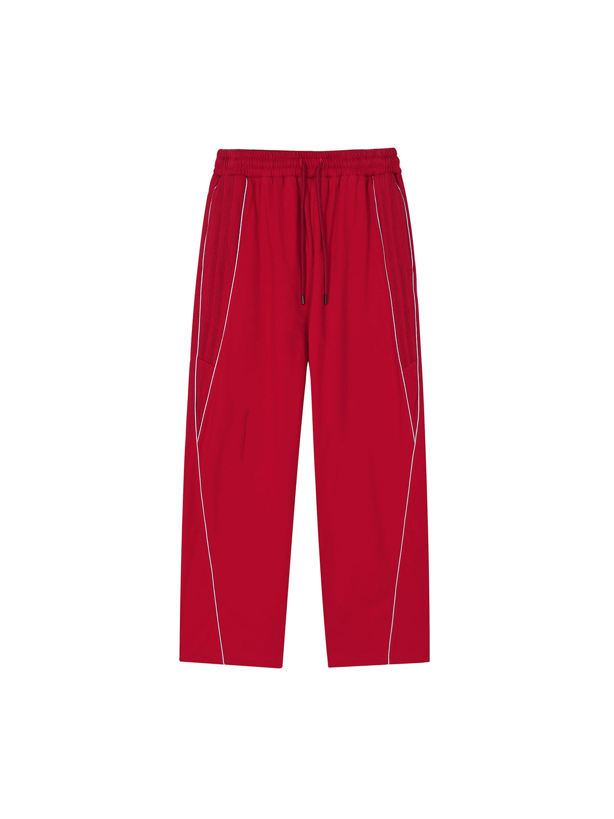 Reflective Stripe Straight-Leg Sweatpants