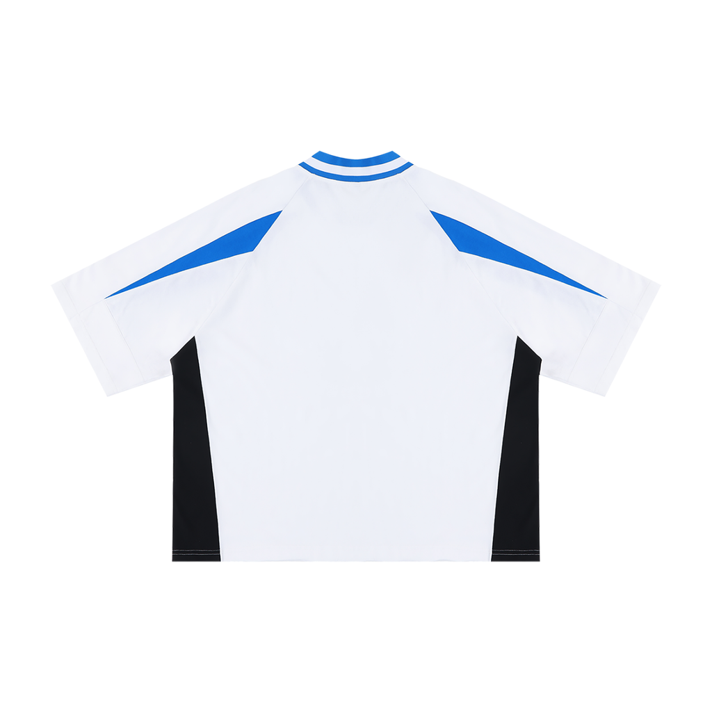 Unisex Oversized Color Block V-Neck T-Shirt