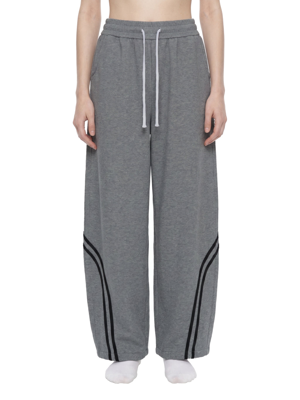 Unisex Wide Leg Piping Sweatpants