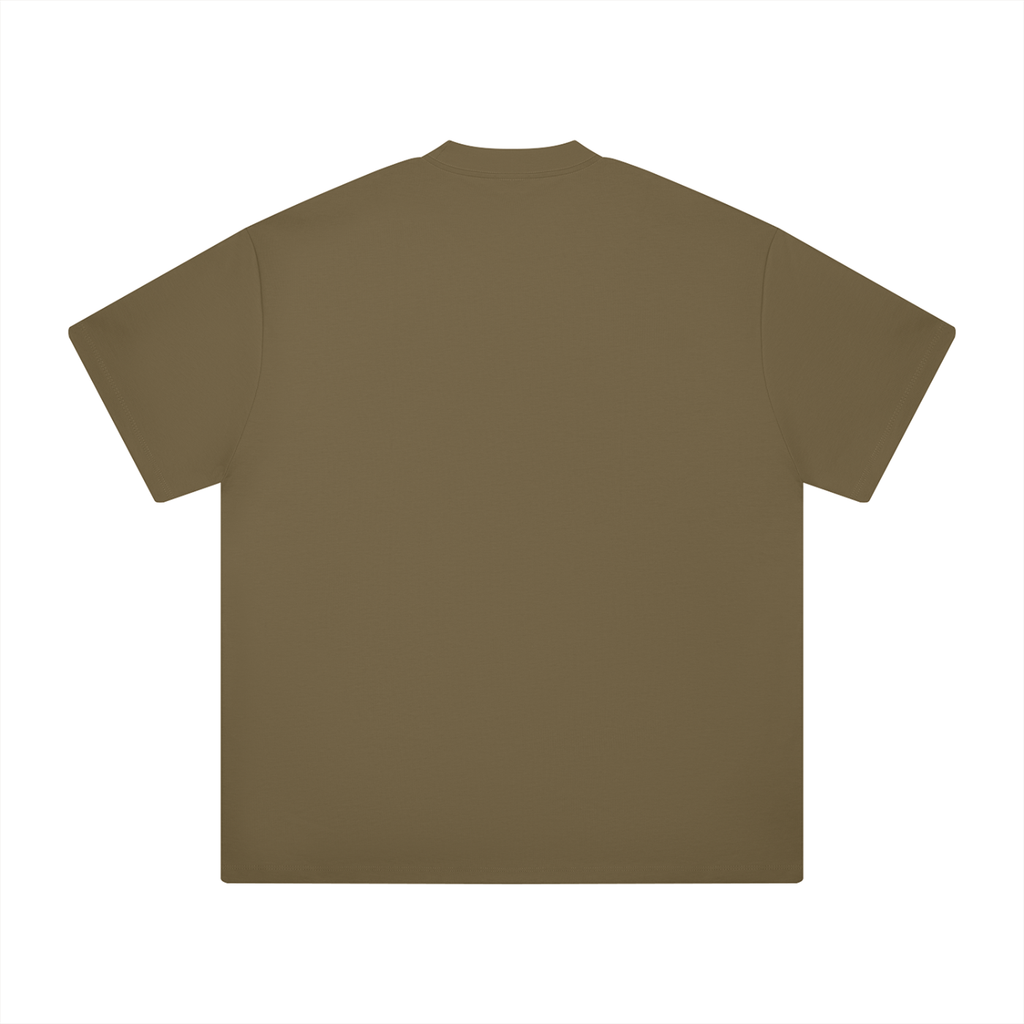 Coffee Heavyweight Drop Shoulder T-Shirt back product view