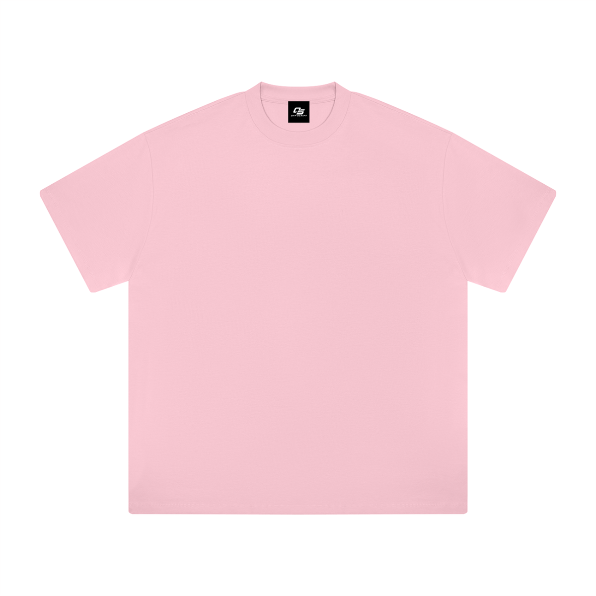 Pink Heavyweight Drop Shoulder T-Shirt front product view