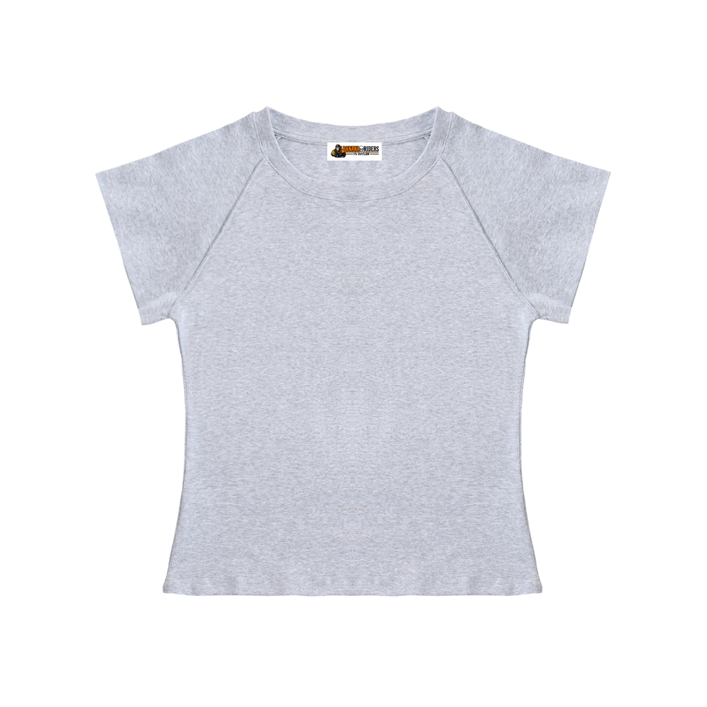 Solid Color Raglan Sleeve Crop Top