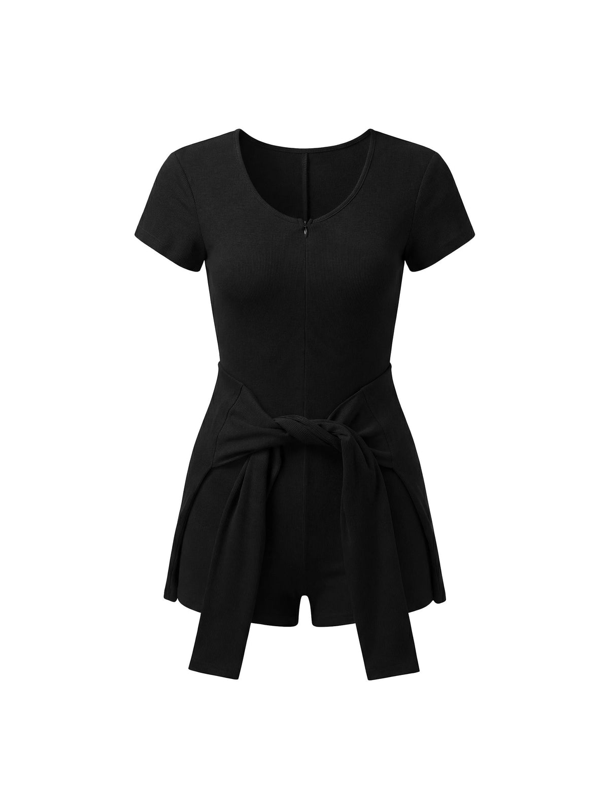 Women's Dual-Function Cape Tie-Waist Romper