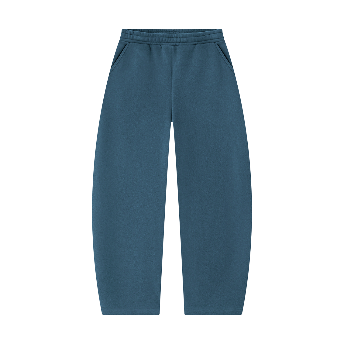 Unisex barrel-leg sweatpants in haze blue
