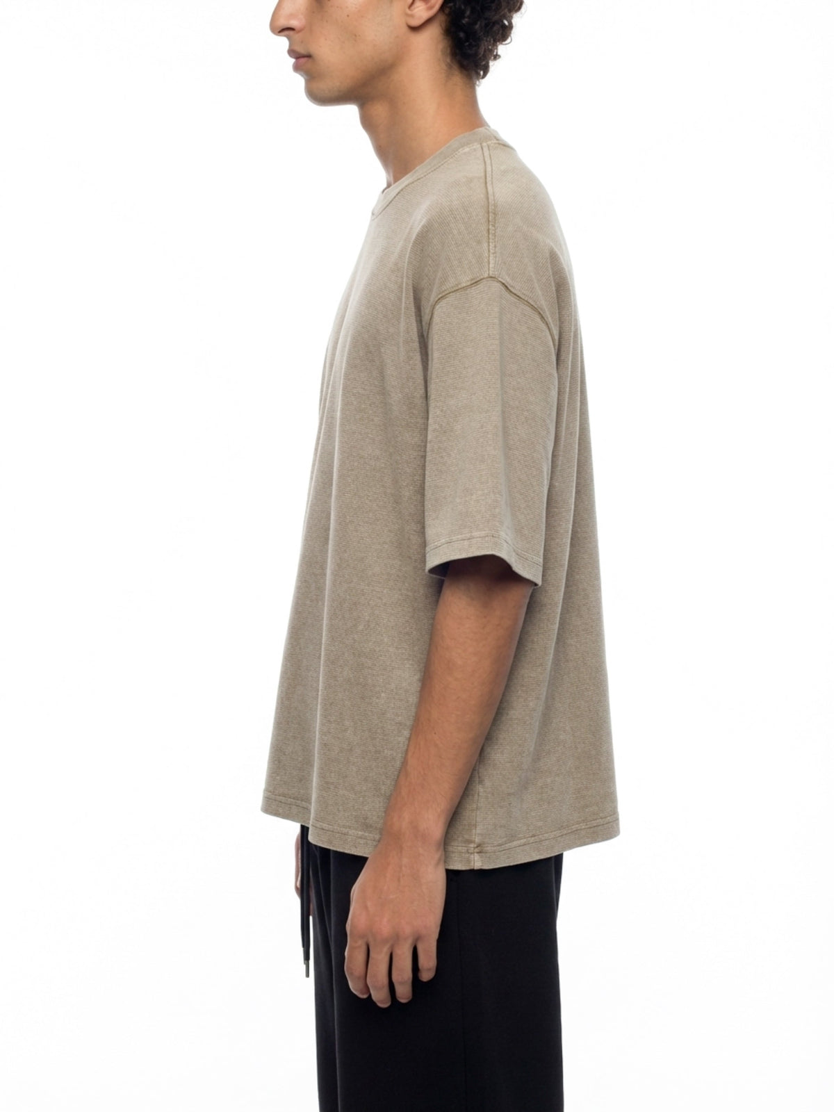 Unisex Mineral Wash Waffle Boxy T-Shirt