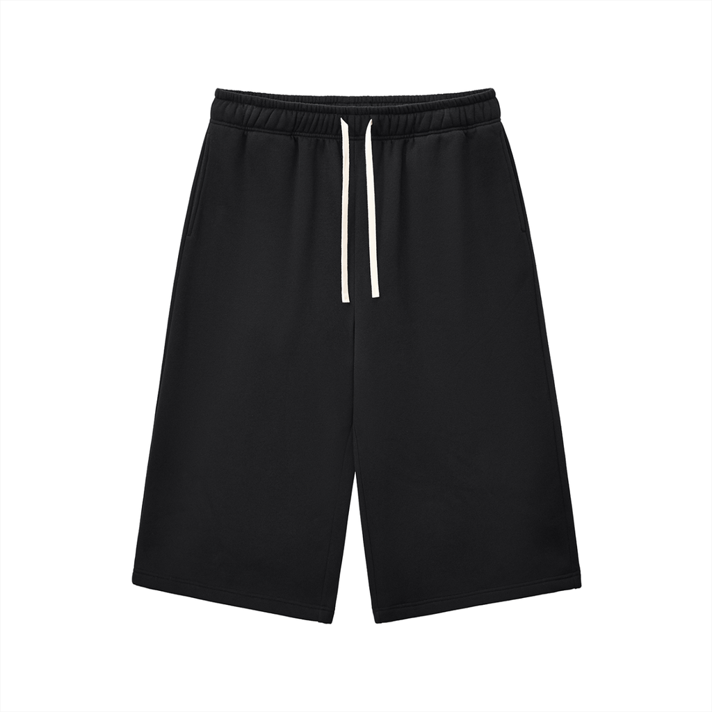 Relaxed Drawstring Three-Quarter Sweatpants