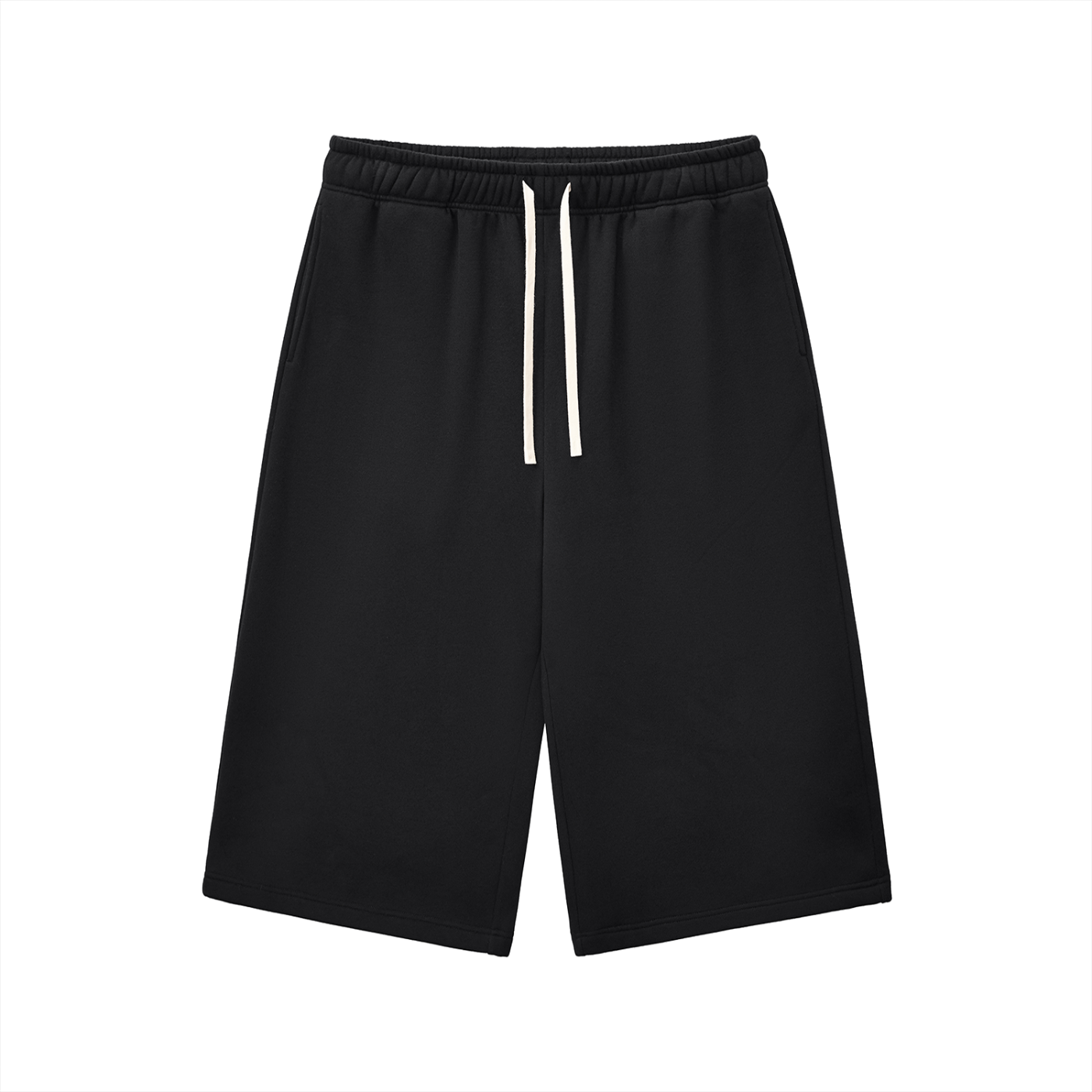 Relaxed Drawstring Three-Quarter Sweatpants