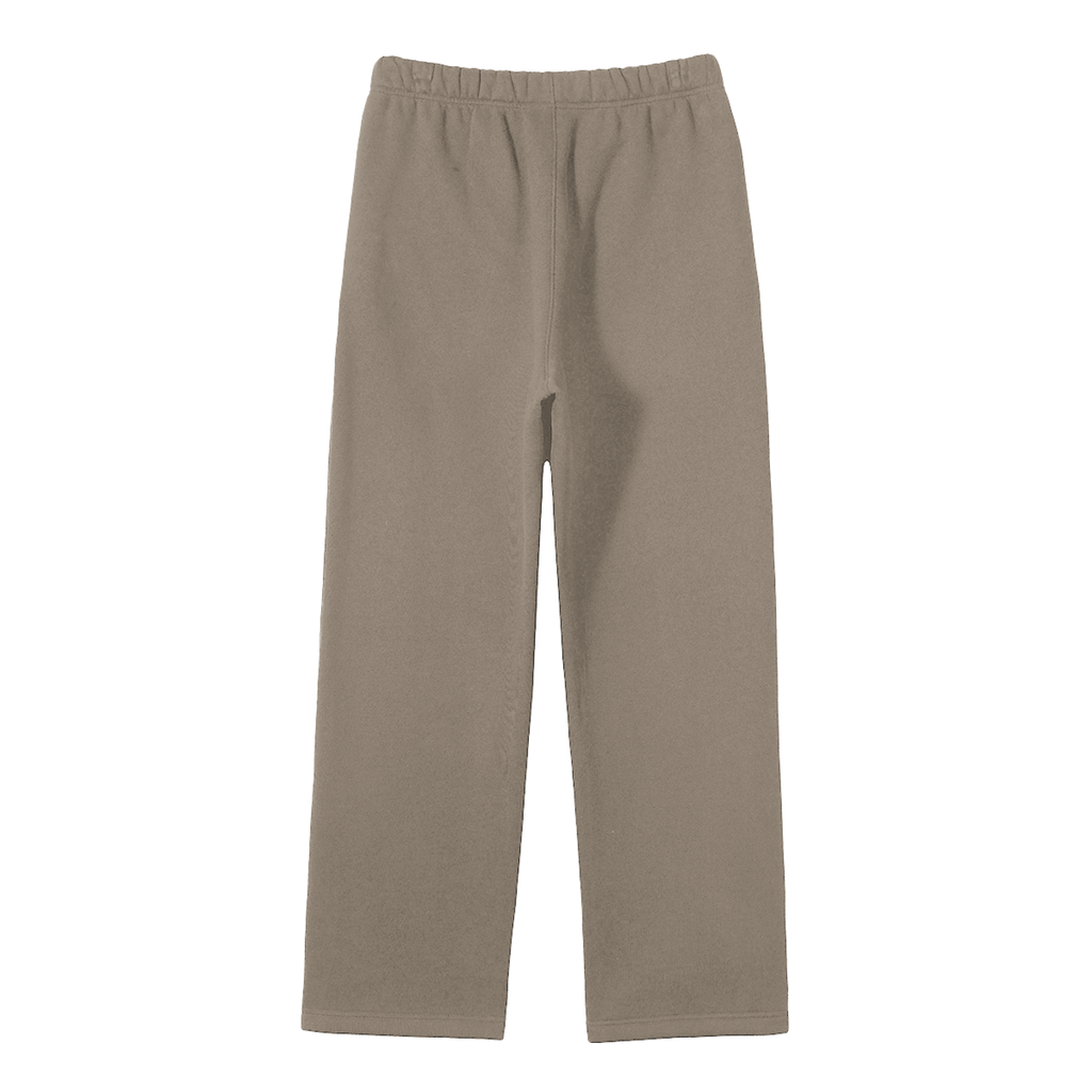Unisex Solid Colour Fleece Straight-Leg Pants